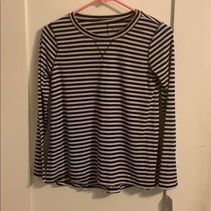 Black and white striped super soft thermal